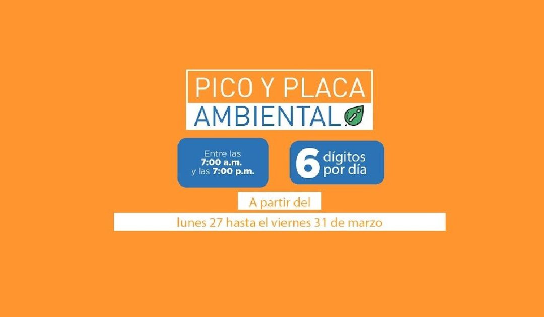 Se extiende pico y placa ambiental