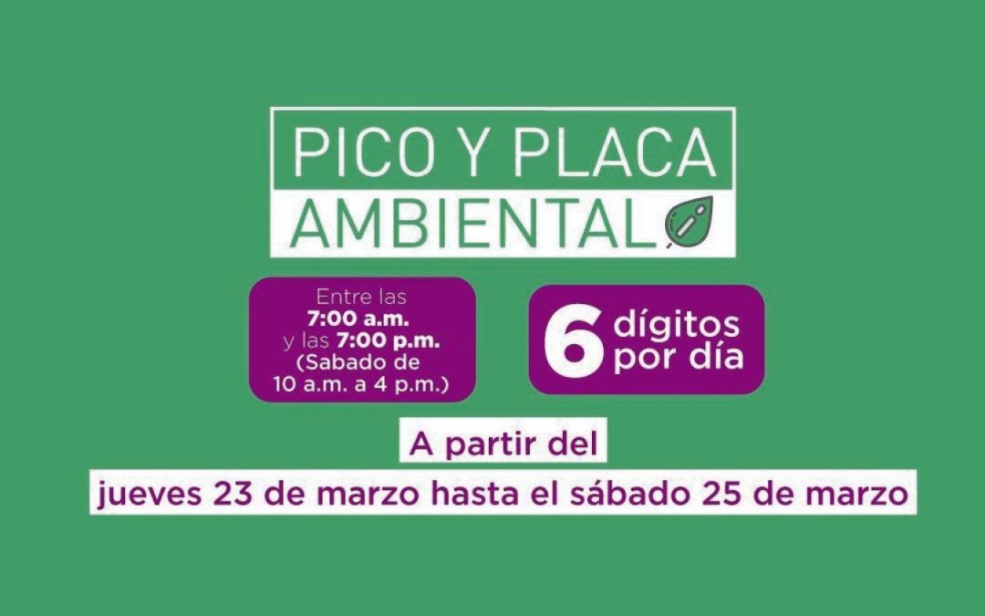 Pico y Placa ambiental en Medellín