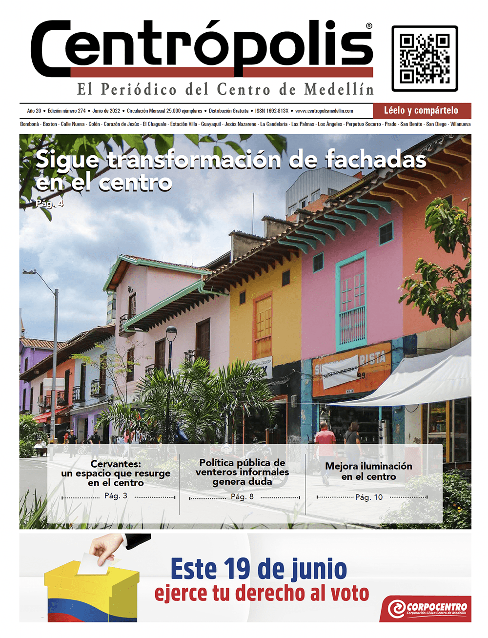 Portada de la edición de mayo del periódico Centropolis