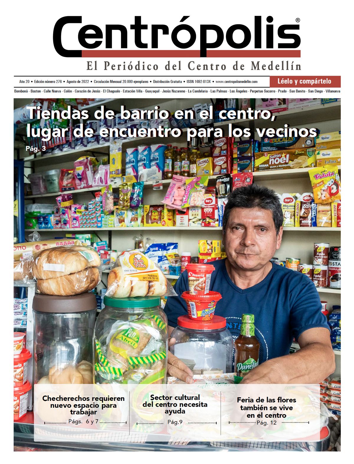 Portada de la edición de mayo del periódico Centropolis