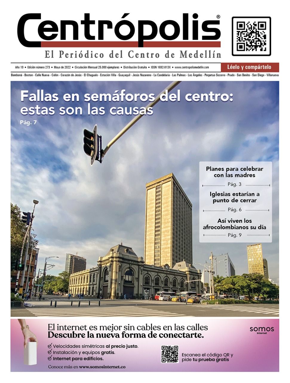 Portada de la edición de mayo del periódico Centropolis