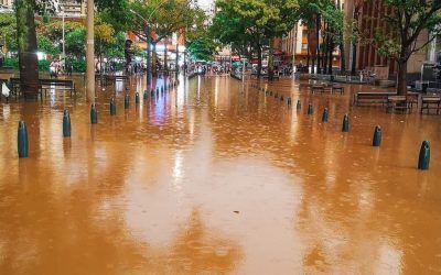 Inundaciones centro de Medellín