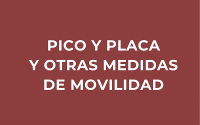 Pico y placa y otras medidas de movilidad