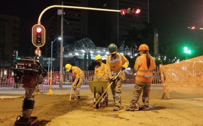 inicio la intervención de la diagonal 50