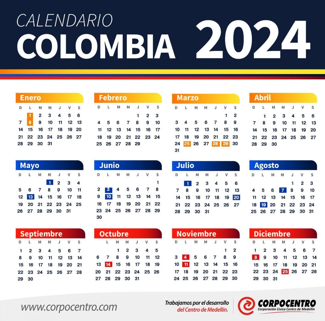 Calendario 2024 Y 2024 Colombia Con Festivos Cool Ultimate The Best