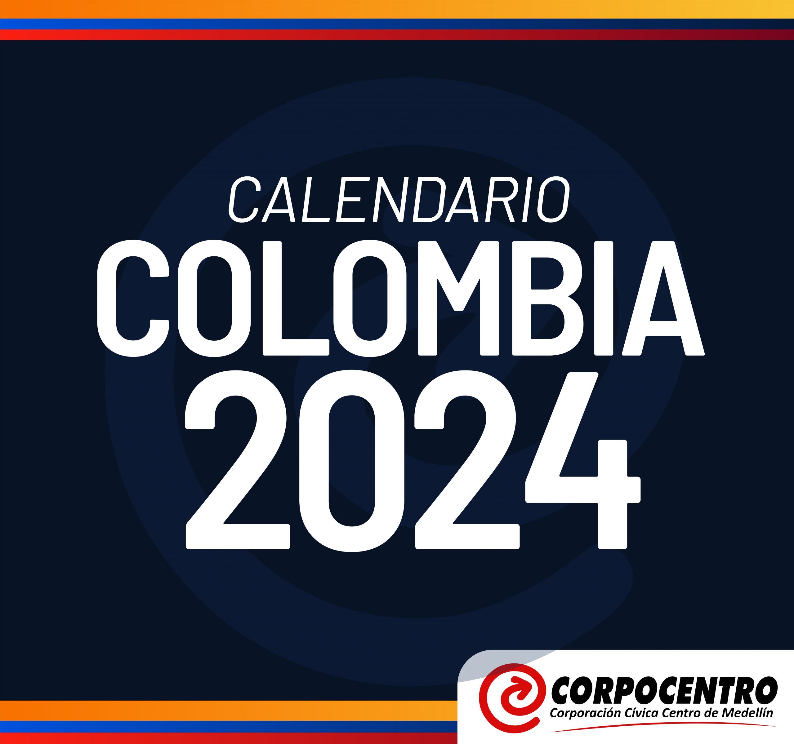 Calendario 2024 Colombia con días festivos Centrópolis