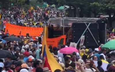 Este primero de mayo en Medellín, trabajadores marcharon por los derechos laborales