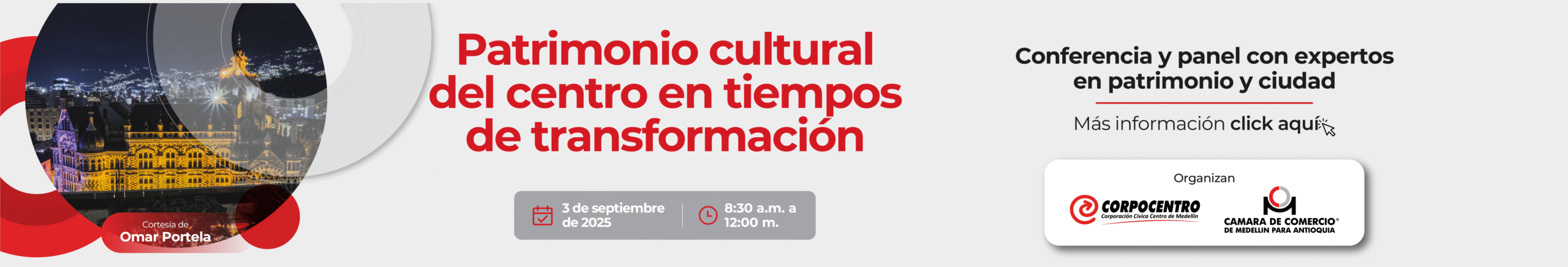 Banner Patrimonio Cultural del Centro en Tiempos de Transformación