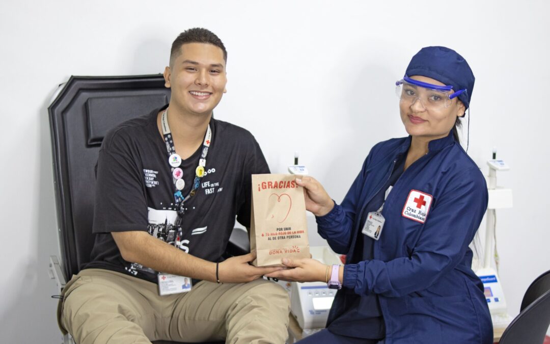 Cruz Roja abre punto de donación de sangre en el centro de Medellín
