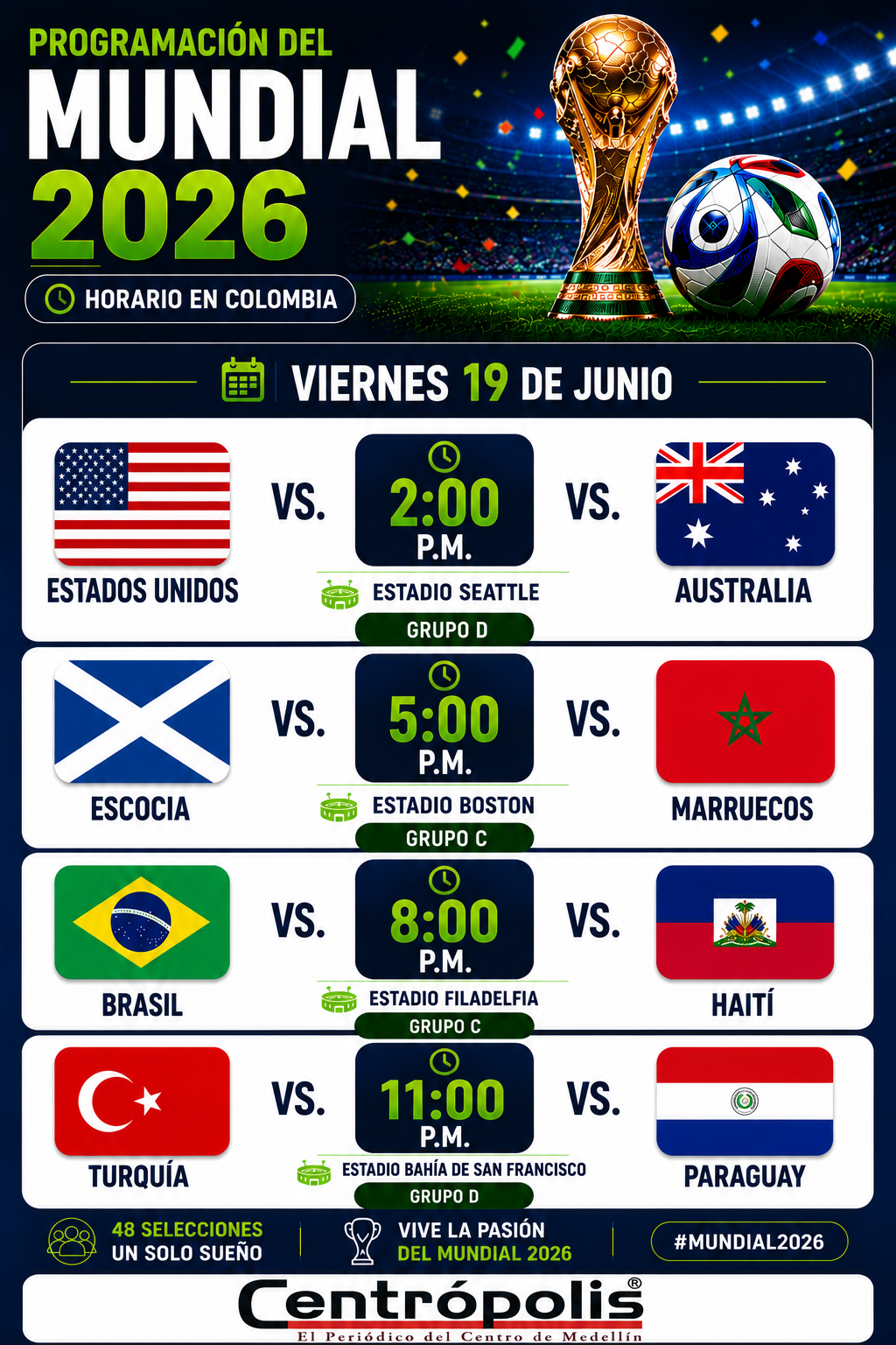 Programacion Viernes 19 de junio Pico y Placa Medellin Segundo Semestre de 2025