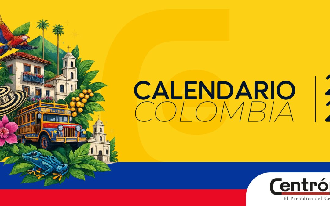 Calendario 2027 con días festivos para Colombia